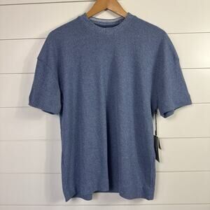 Amongst Others Boxy Fit Waffle Tee Shirt Crewneck Periwinkle Blue sz S